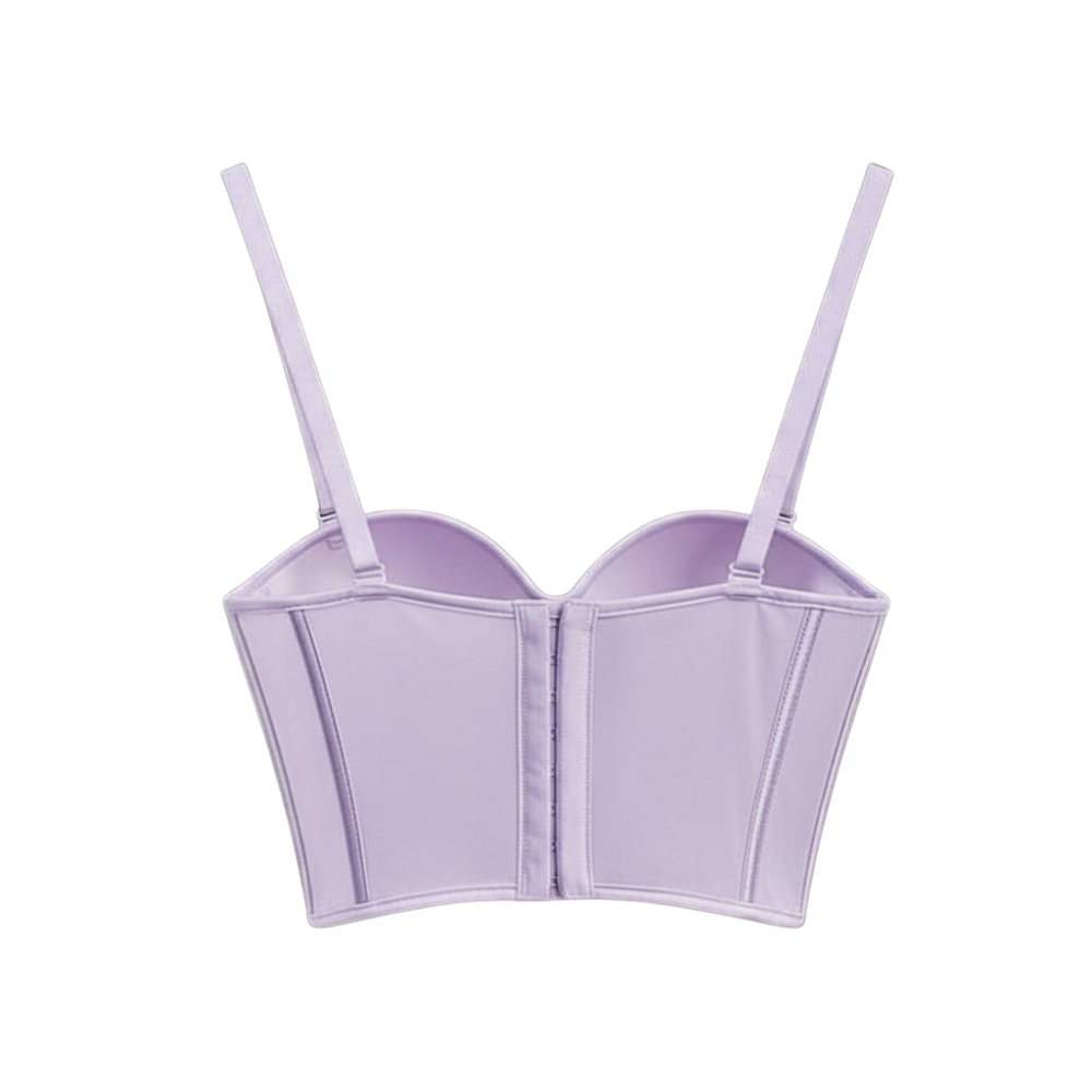 Irregular Hem Tube Top With Flexible Boned Support