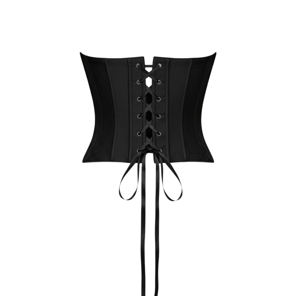 Lace Up Strapless Corset Top For Women