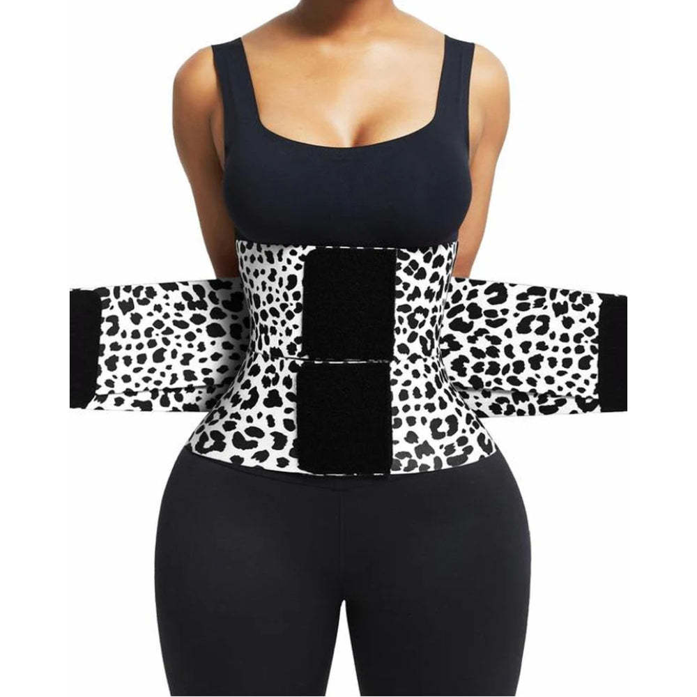 Leopard Pattern Printed Double Strap Body Shaper-Secret Slim Wear