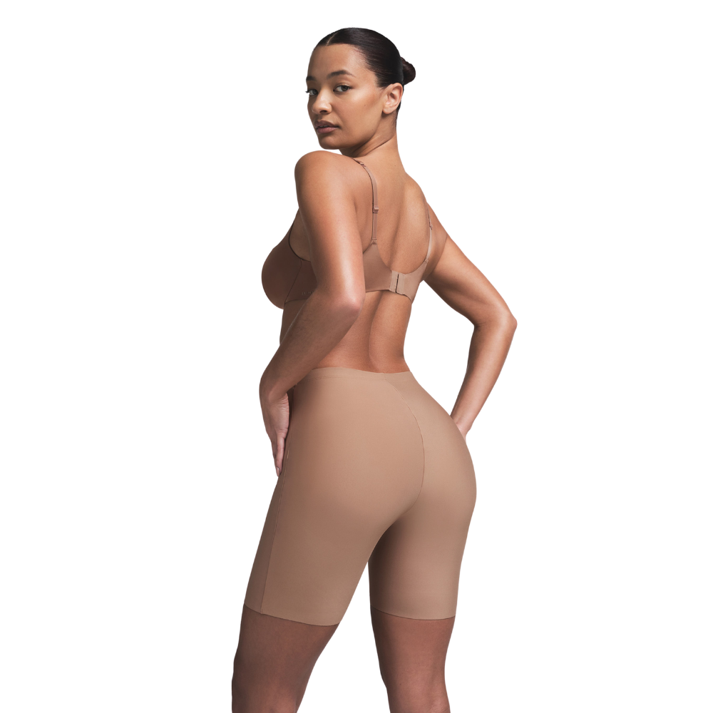 Women Butt Pad Midthigh Shorts-Secret Slim Wear