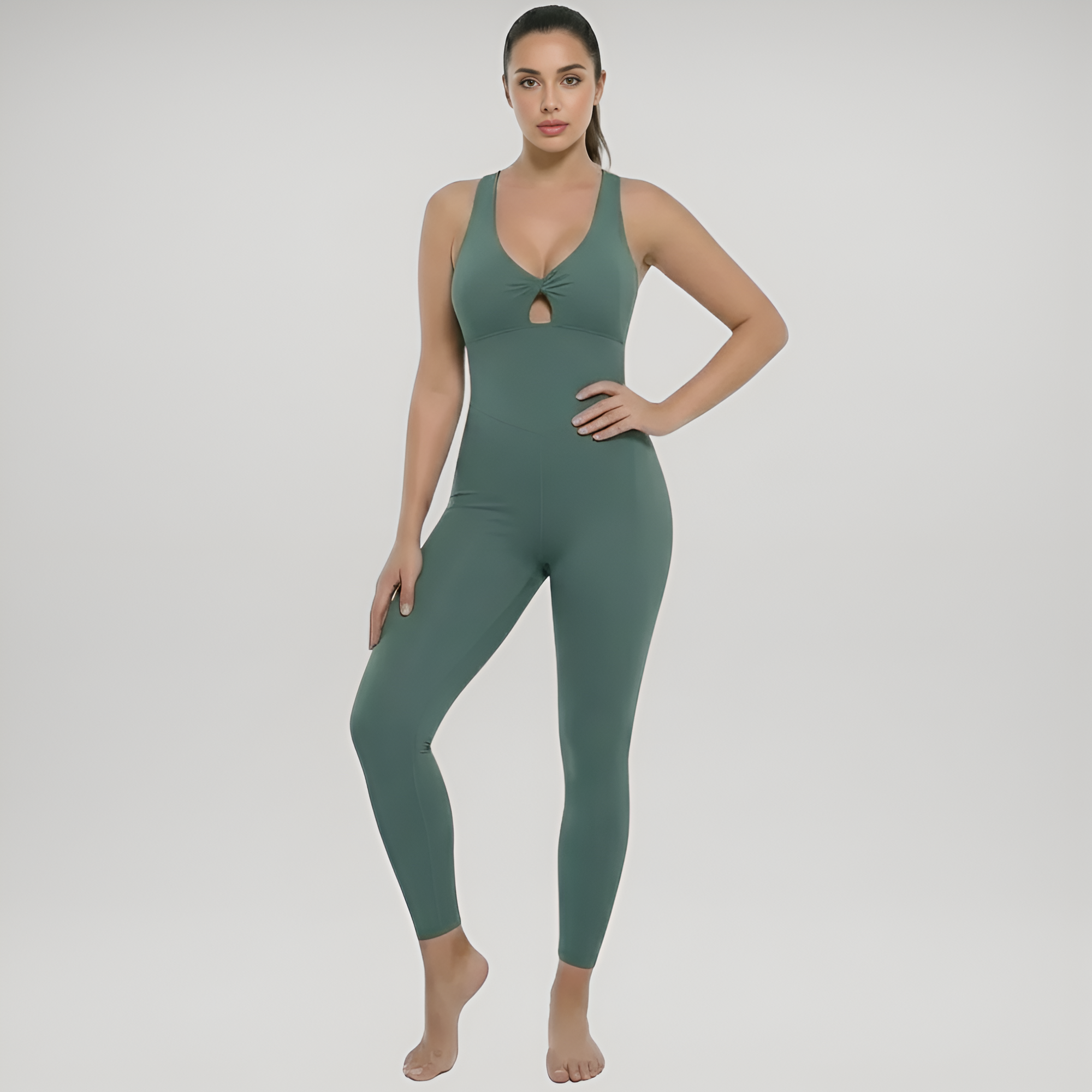 Deep V Sculpting Shapewear Jumpsuit For Women