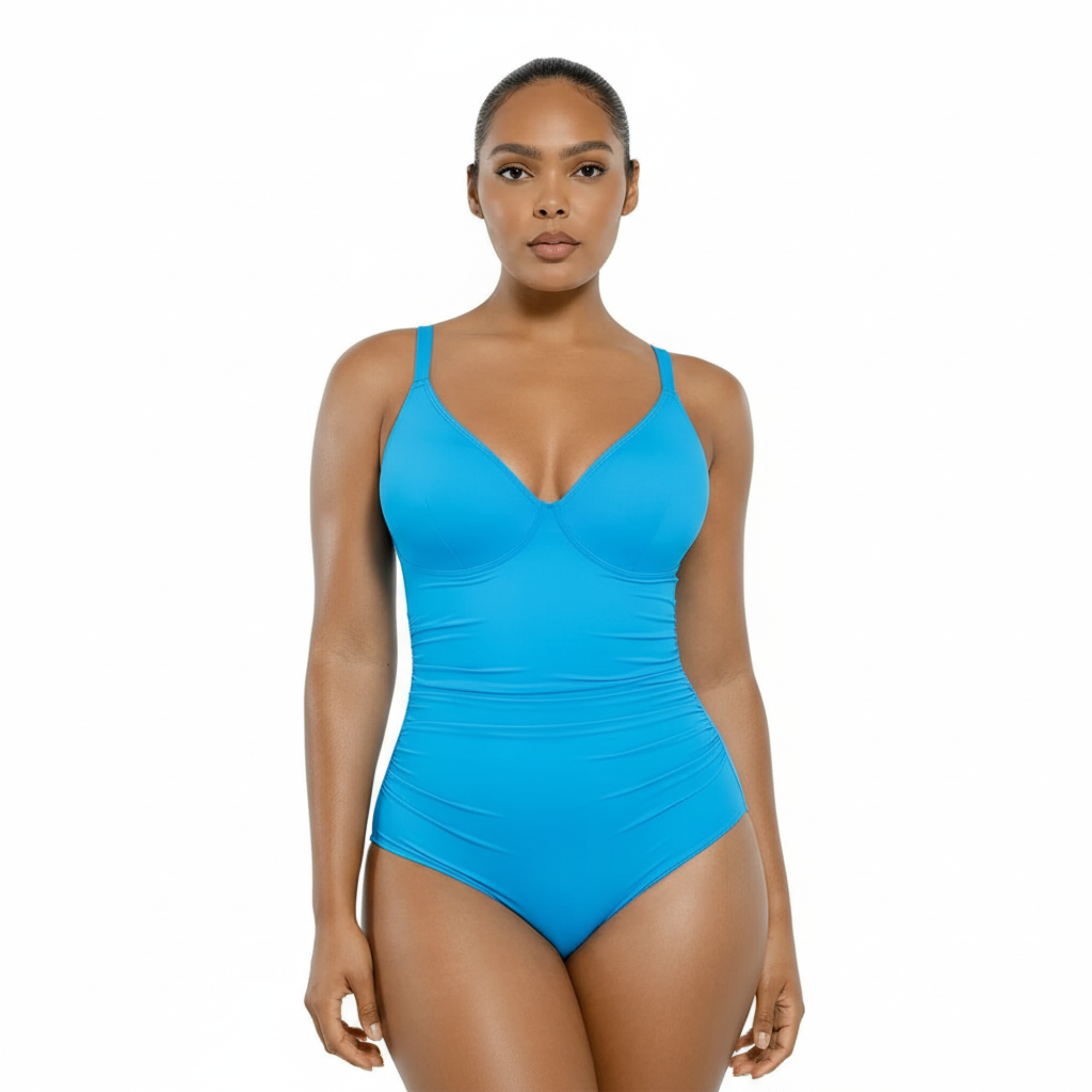 U Ring Cut Out Slim Fit One Piece Swimsuit For Women