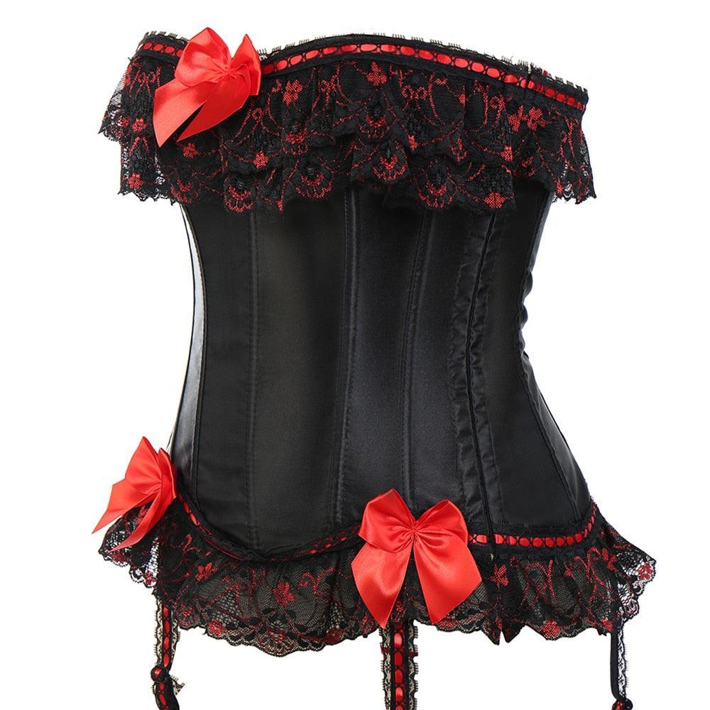 Floral Embroidery Lace Corset Lingerie – Elegant Lace Bustier-Secret Slim Wear