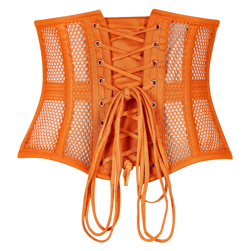 Heavy Duty Steel Boned Underbust Mesh Corset Cincher