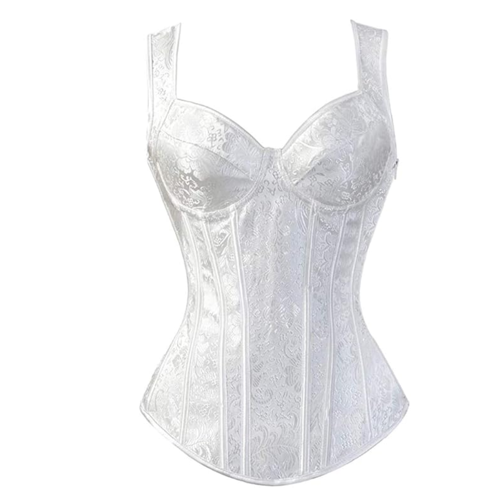 Boned Lace Up Overbust Corset Top For Women