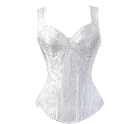 Boned Lace Up Overbust Corset Top For Women