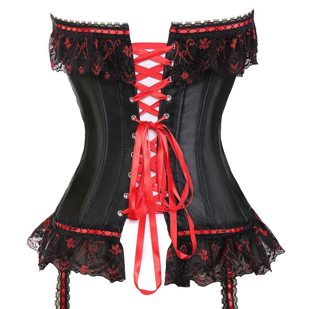 Lace Up Bowknot Corset – Shaping and Support with Elegant Lace Details-Secret Slim Wear