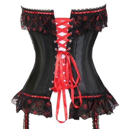 Floral Embroidery Lace Corset Lingerie – Elegant Lace Bustier-Secret Slim Wear