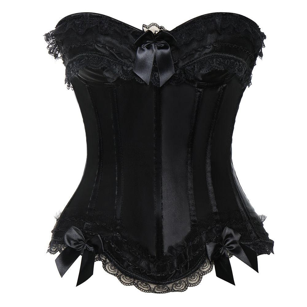 Floral Embroidery Lace Corset Lingerie – Elegant Lace Bustier-Secret Slim Wear