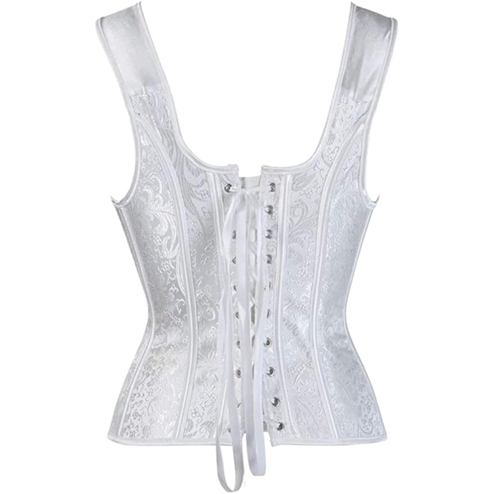 Boned Lace Up Overbust Corset Top For Women