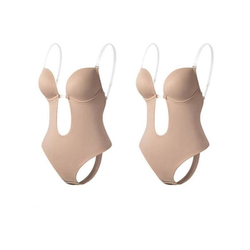 Seamless Plunge Body Shaper – Invisible and Supportive Fit-Secret Slim Wear