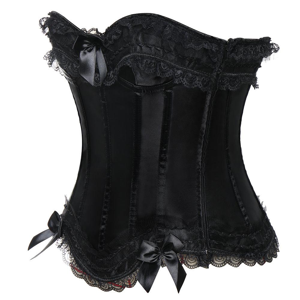 Lace Up Bowknot Corset – Shaping and Support with Elegant Lace Details-Secret Slim Wear