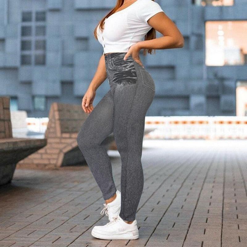 Super Stretchy Denim Leggings – Comfortable and Stylish-Secret Slim Wear