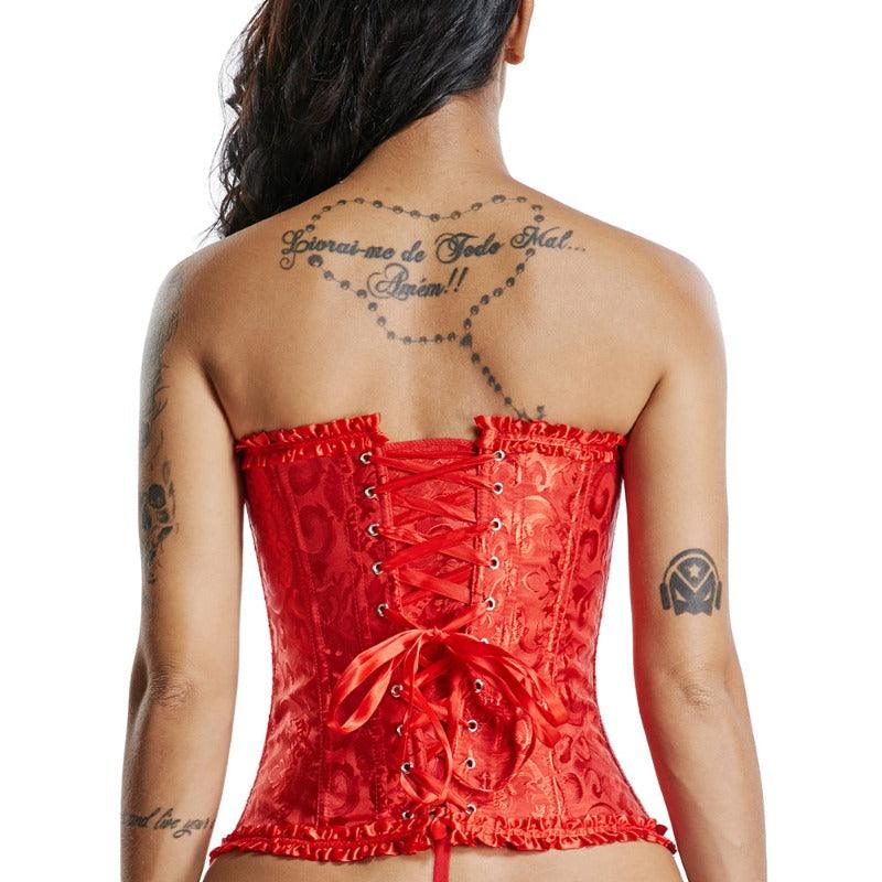 Vintage Lace Up Corset – Elegant Fit with Adjustable Support-Secret Slim Wear