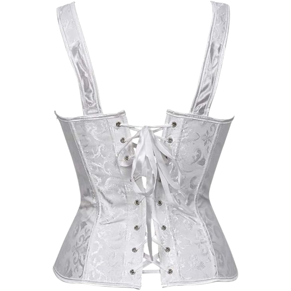 Boned Lace Up Overbust Corset Top For Women