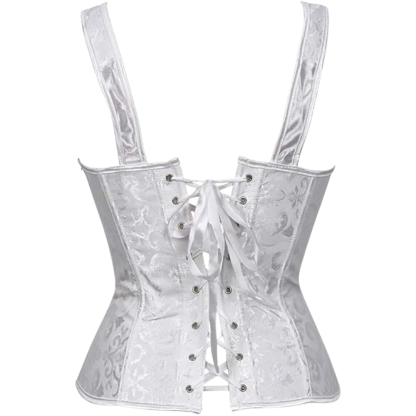 Boned Lace Up Overbust Corset Top For Women