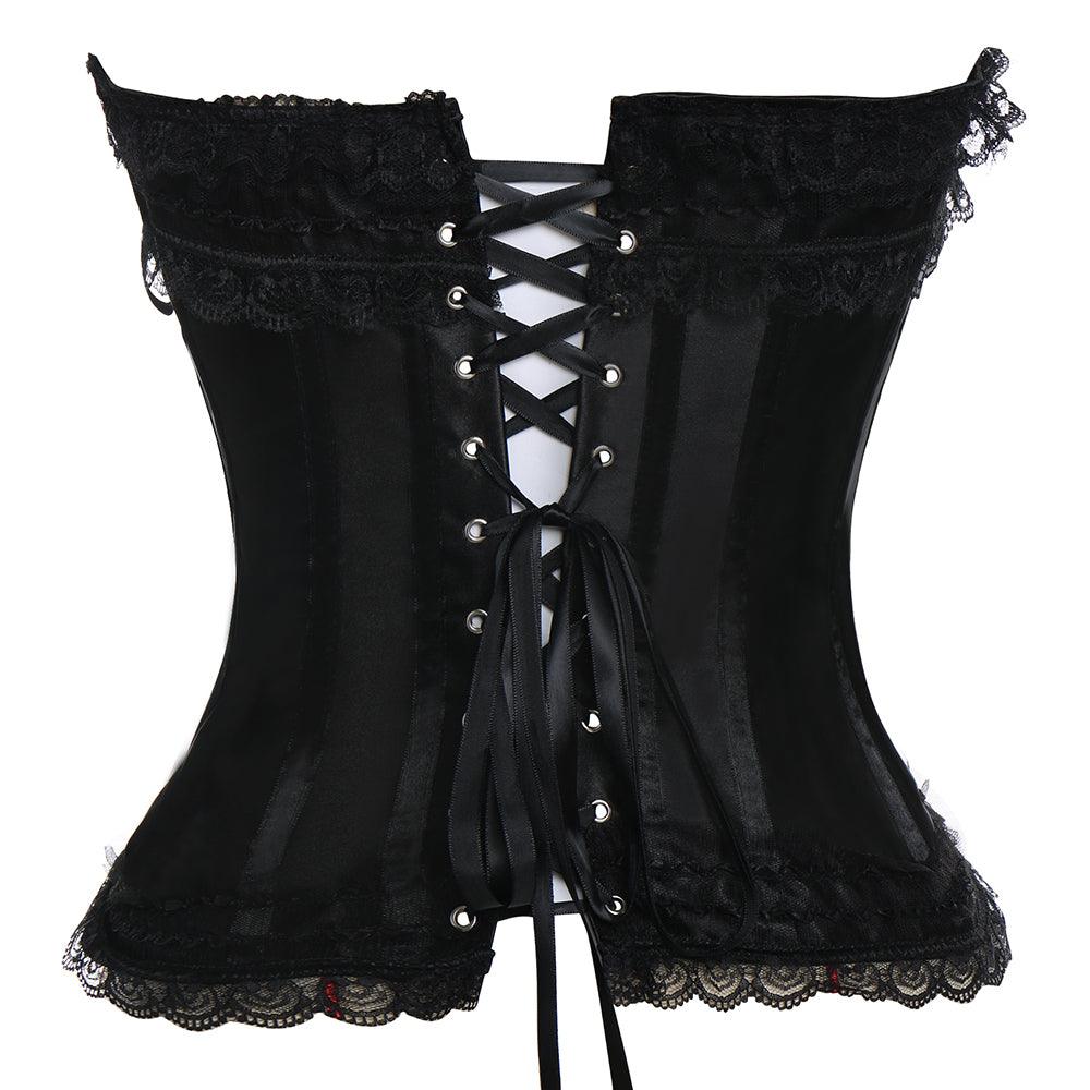 Lace Up Bowknot Corset – Shaping and Support with Elegant Lace Details-Secret Slim Wear