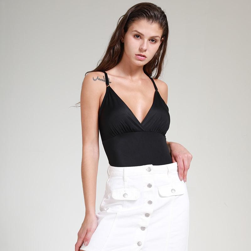 V Neck Shapewear Bodysuit - Invisible Under Any Outfit-Secret Slim Wear