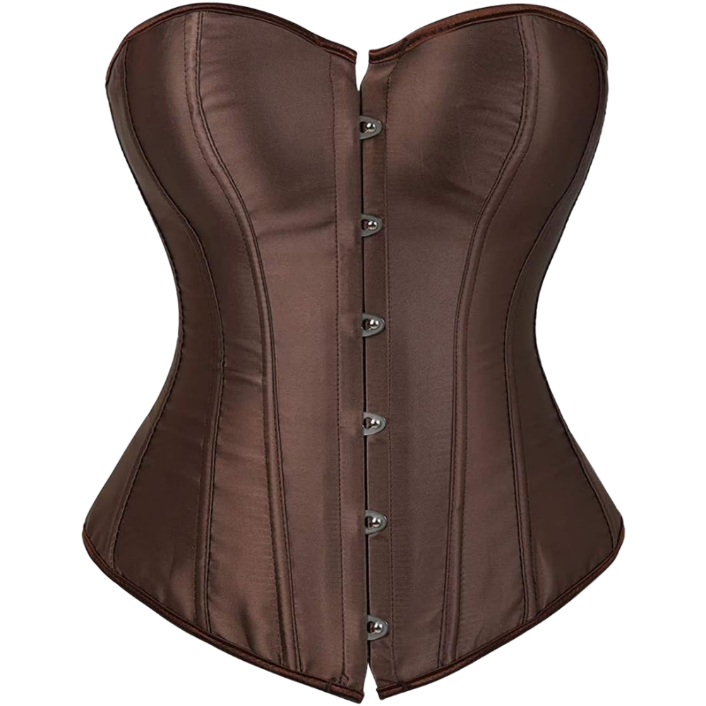 Plus Size Satin Overbust Corset Bustier Top