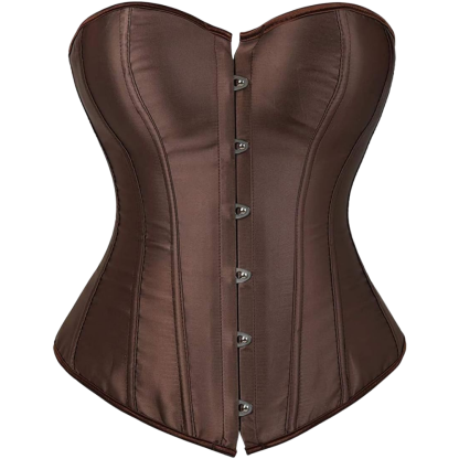 Plus Size Satin Overbust Corset Bustier Top