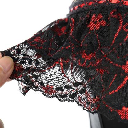 Floral Embroidery Lace Corset Lingerie – Elegant Lace Bustier-Secret Slim Wear