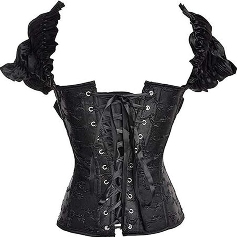 Boned Lace Up Overbust Corset Top For Women