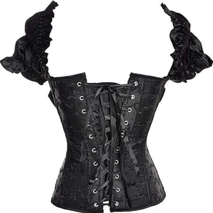 Boned Lace Up Overbust Corset Top For Women