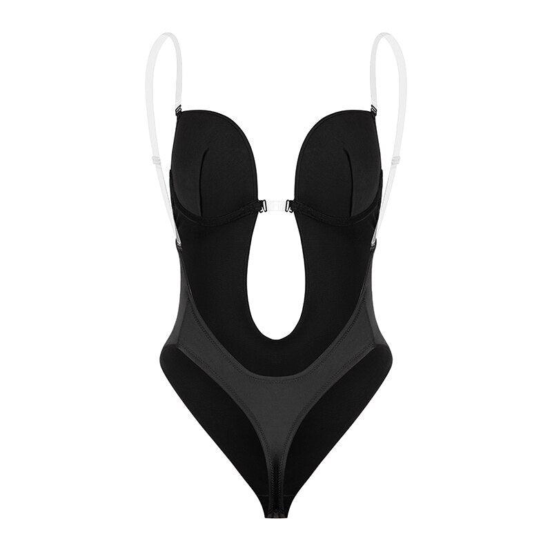 Deep V Shapewear Bodysuit – Comfortable and Supportive All-day Wear-Secret Slim Wear