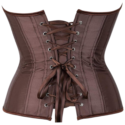 Plus Size Satin Overbust Corset Bustier Top