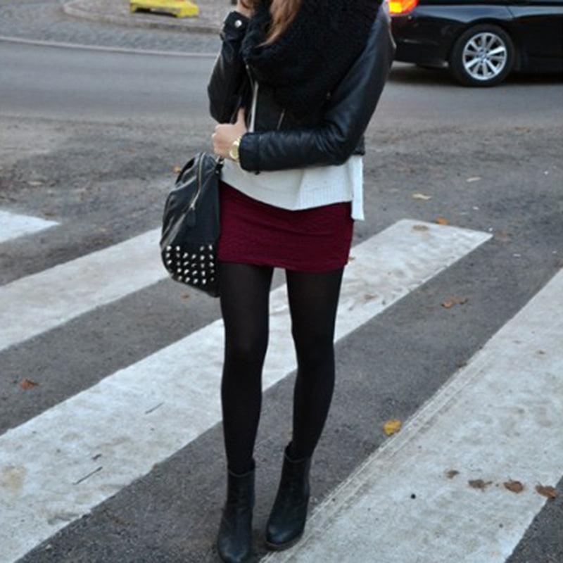 Opaque Footed Tights Yoga Pant Stockings - Comfortable and Stylish-Secret Slim Wear