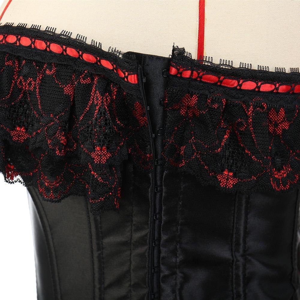 Floral Embroidery Lace Corset Lingerie – Elegant Lace Bustier-Secret Slim Wear