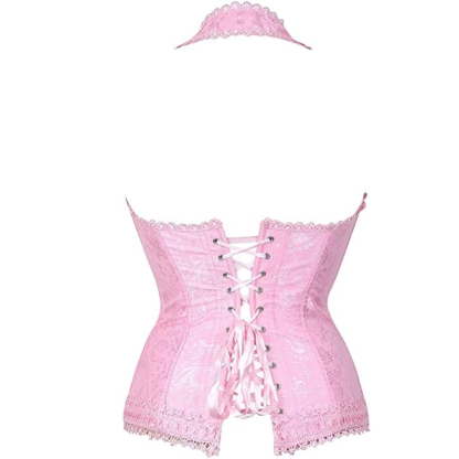 Boned Lace Up Overbust Corset Top For Women