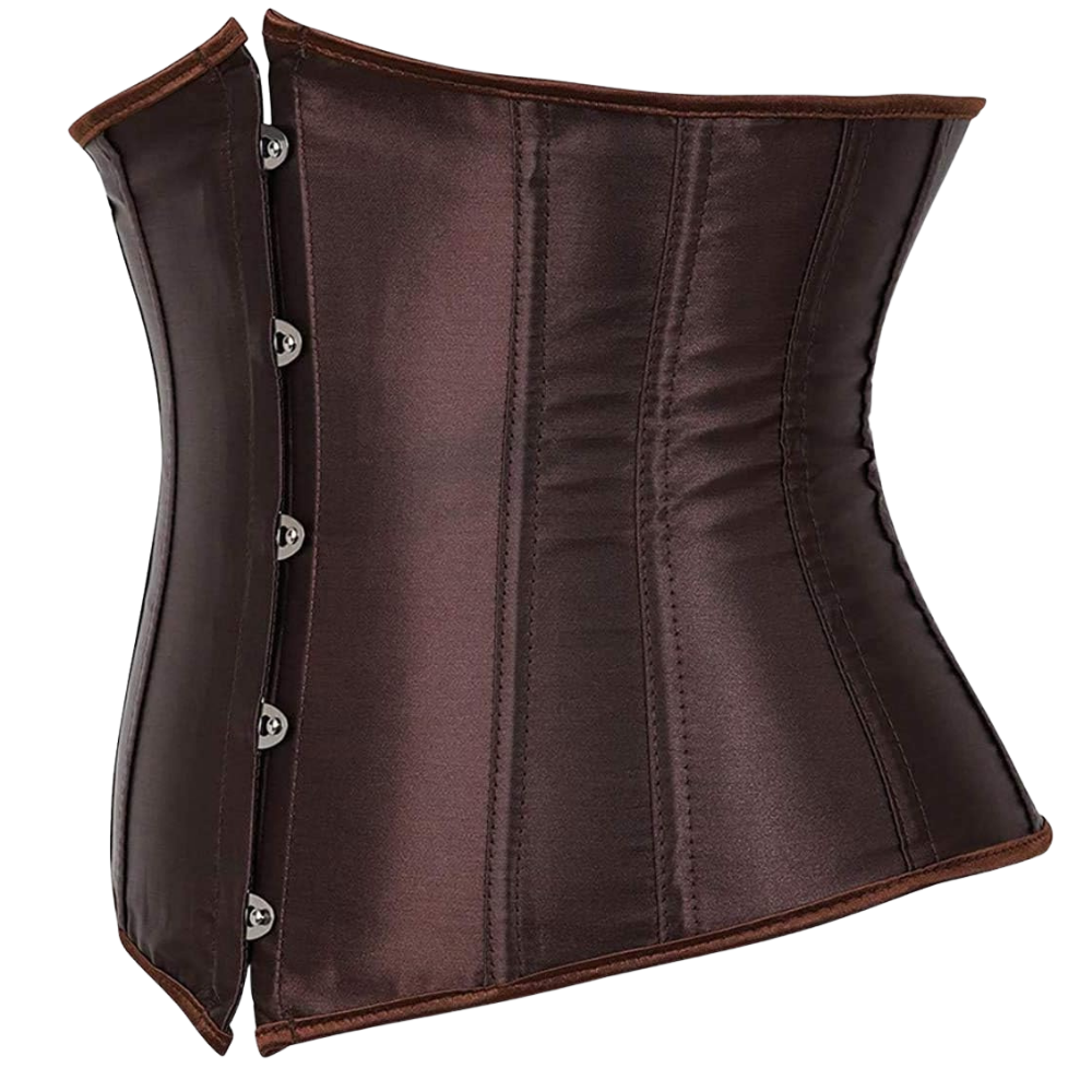 Plus Size Satin Overbust Corset Bustier Top