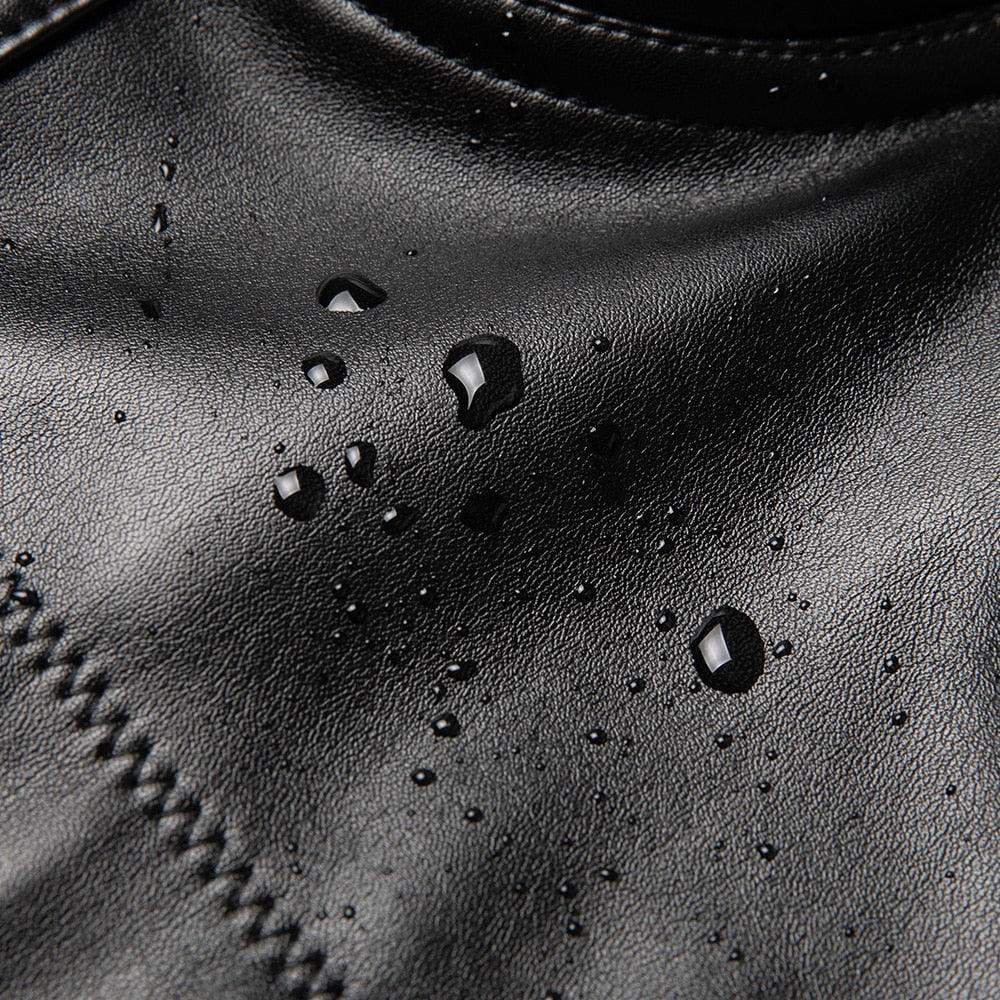 Women's Corset Black PU Leather Crop Top-Secret Slim Wear