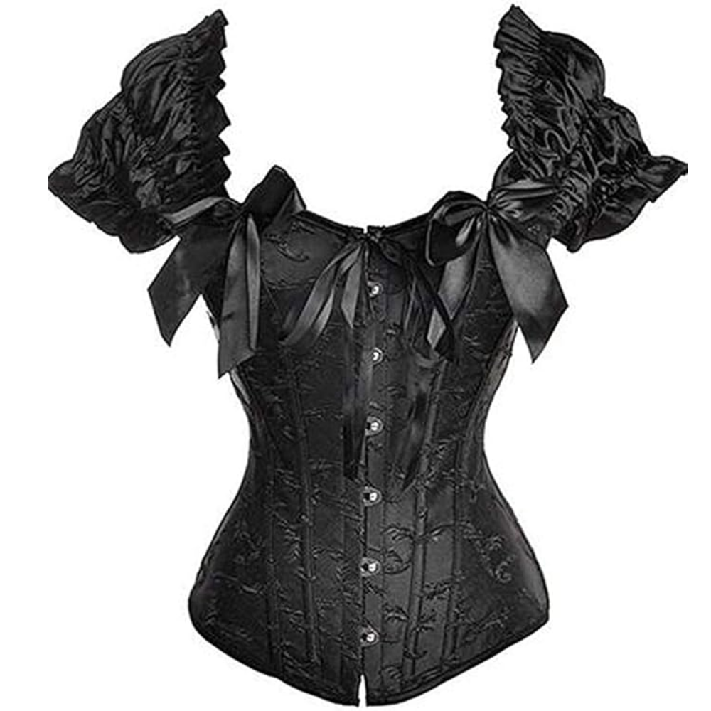 Boned Lace Up Overbust Corset Top For Women