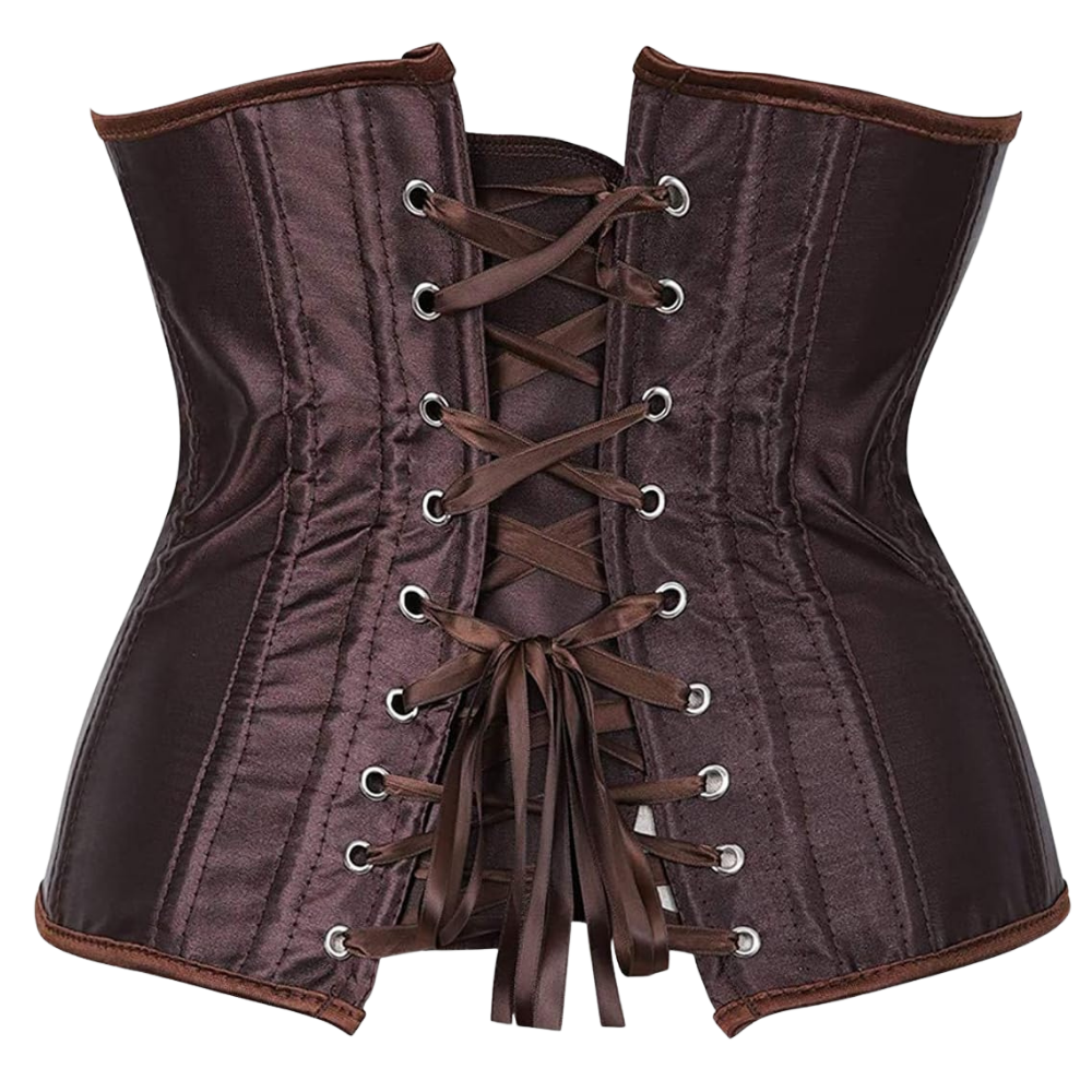Plus Size Satin Overbust Corset Bustier Top