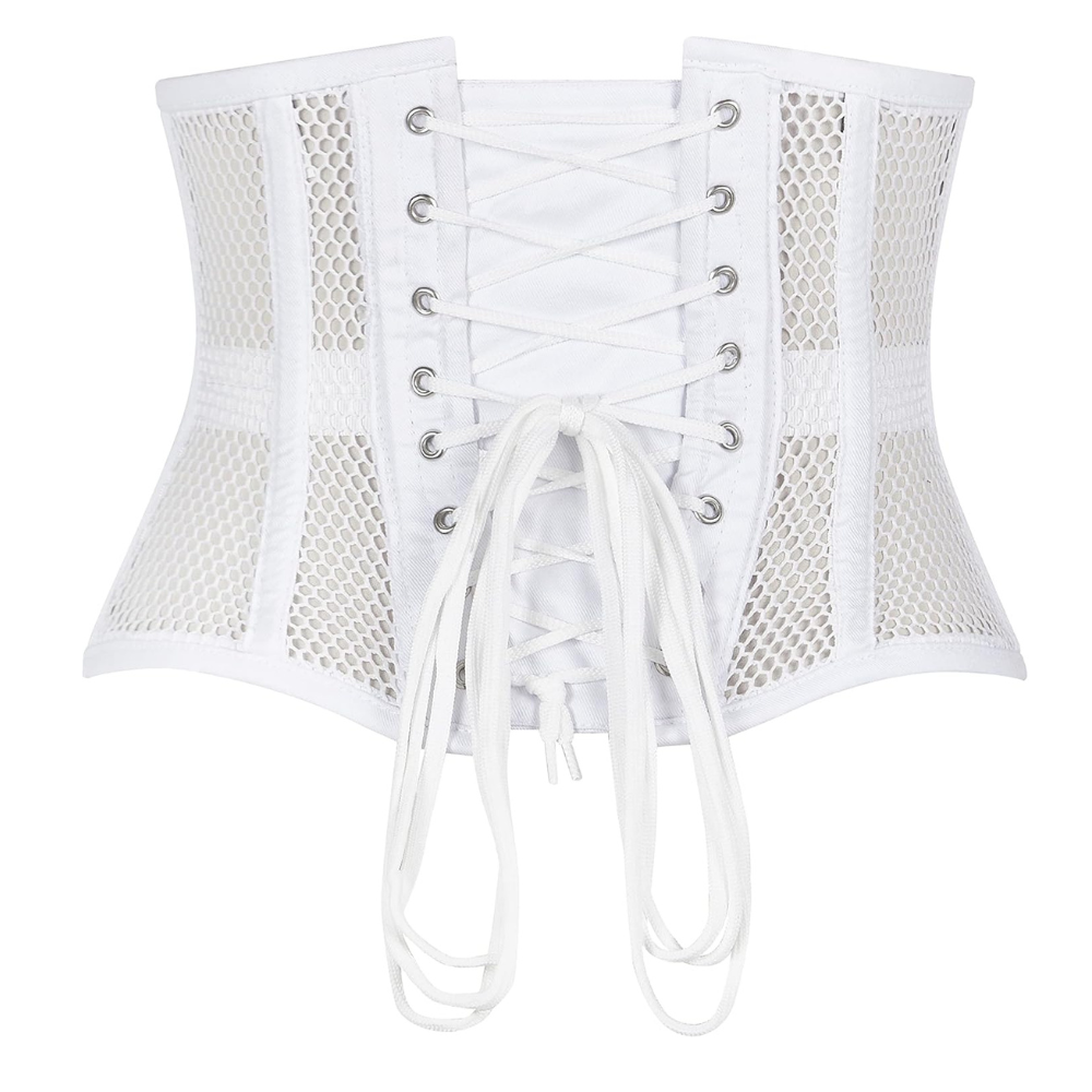 Heavy Duty Steel Boned Underbust Mesh Corset Cincher