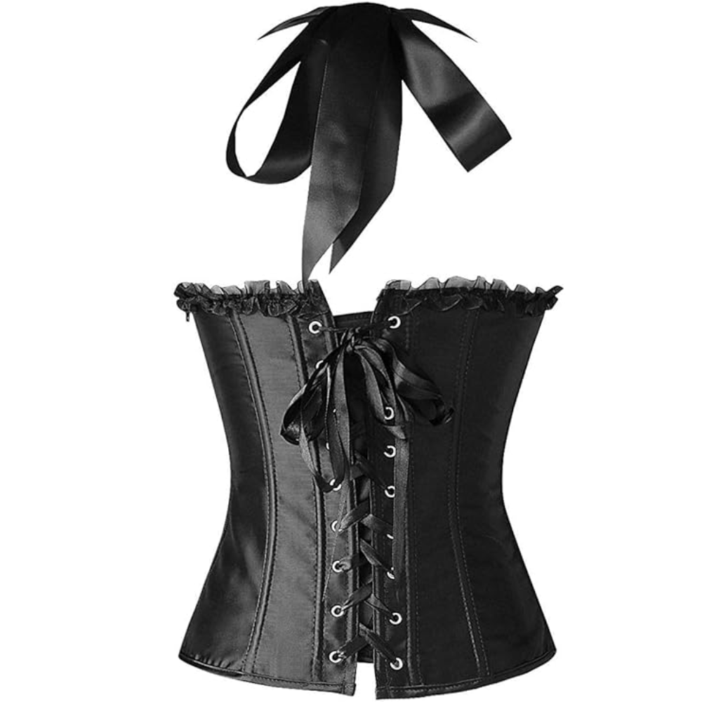 Boned Lace Up Overbust Corset Top For Women