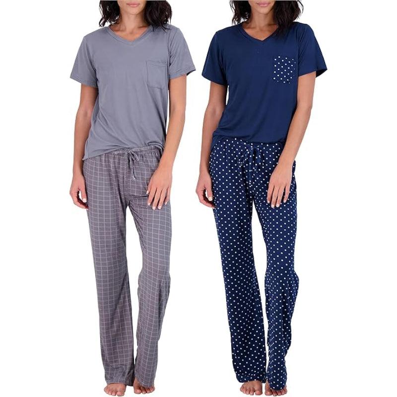 Pajama Short Sleeve T-shirt Set for Comfortable All-Day Wear-Secret Slim Wear