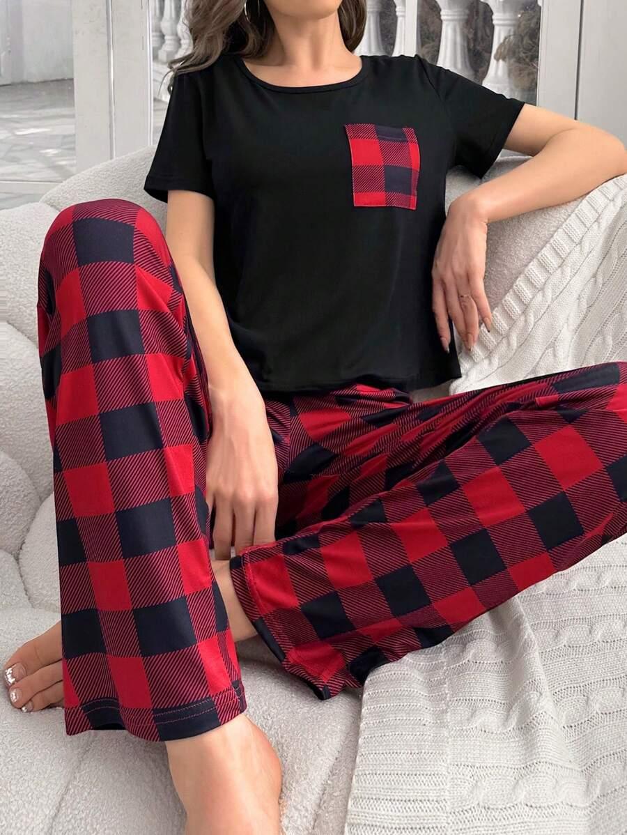 Plaid Pajama Set Pack – Stylish Loungewear for Every Season-Secret Slim Wear