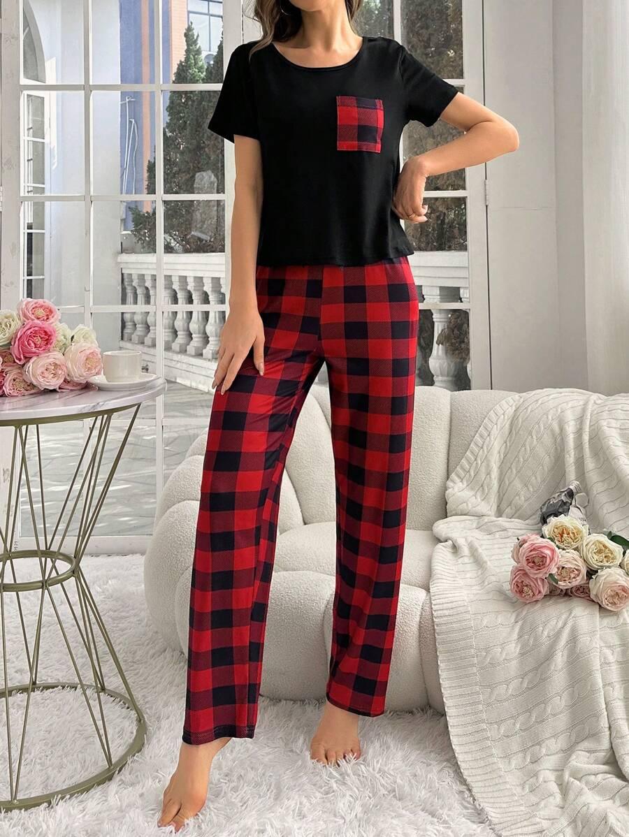 Plaid Pajama Set Pack – Stylish Loungewear for Every Season-Secret Slim Wear
