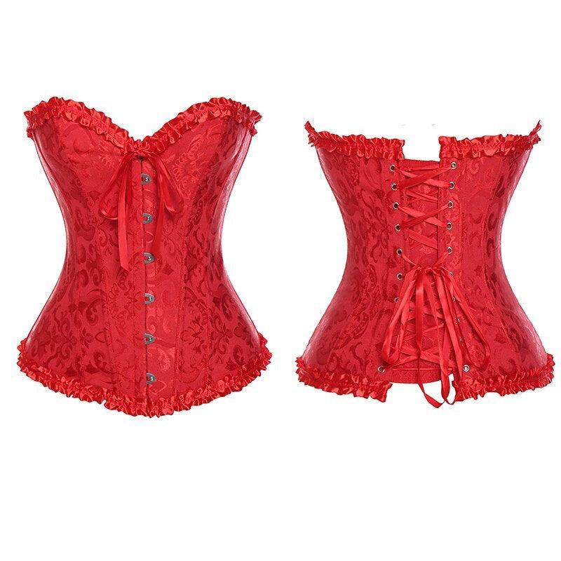 Vintage Lace Up Corset – Elegant Fit with Adjustable Support-Secret Slim Wear