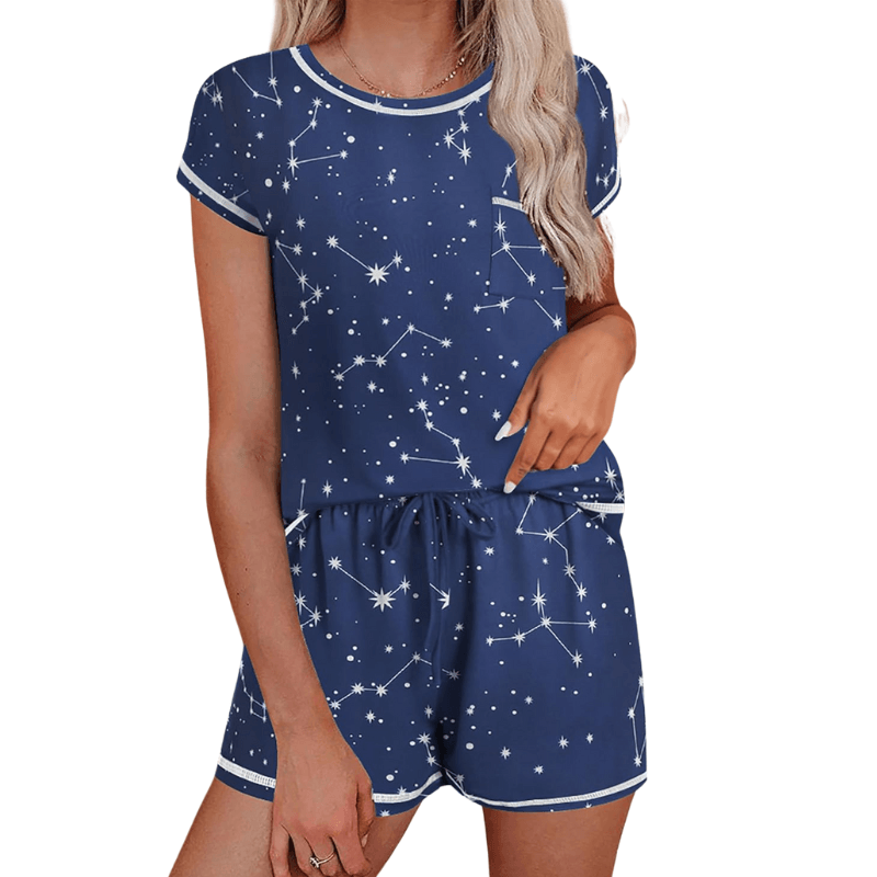 2 Piece Short Sleeve Set – Cozy and Comfortable Loungewear-Secret Slim Wear