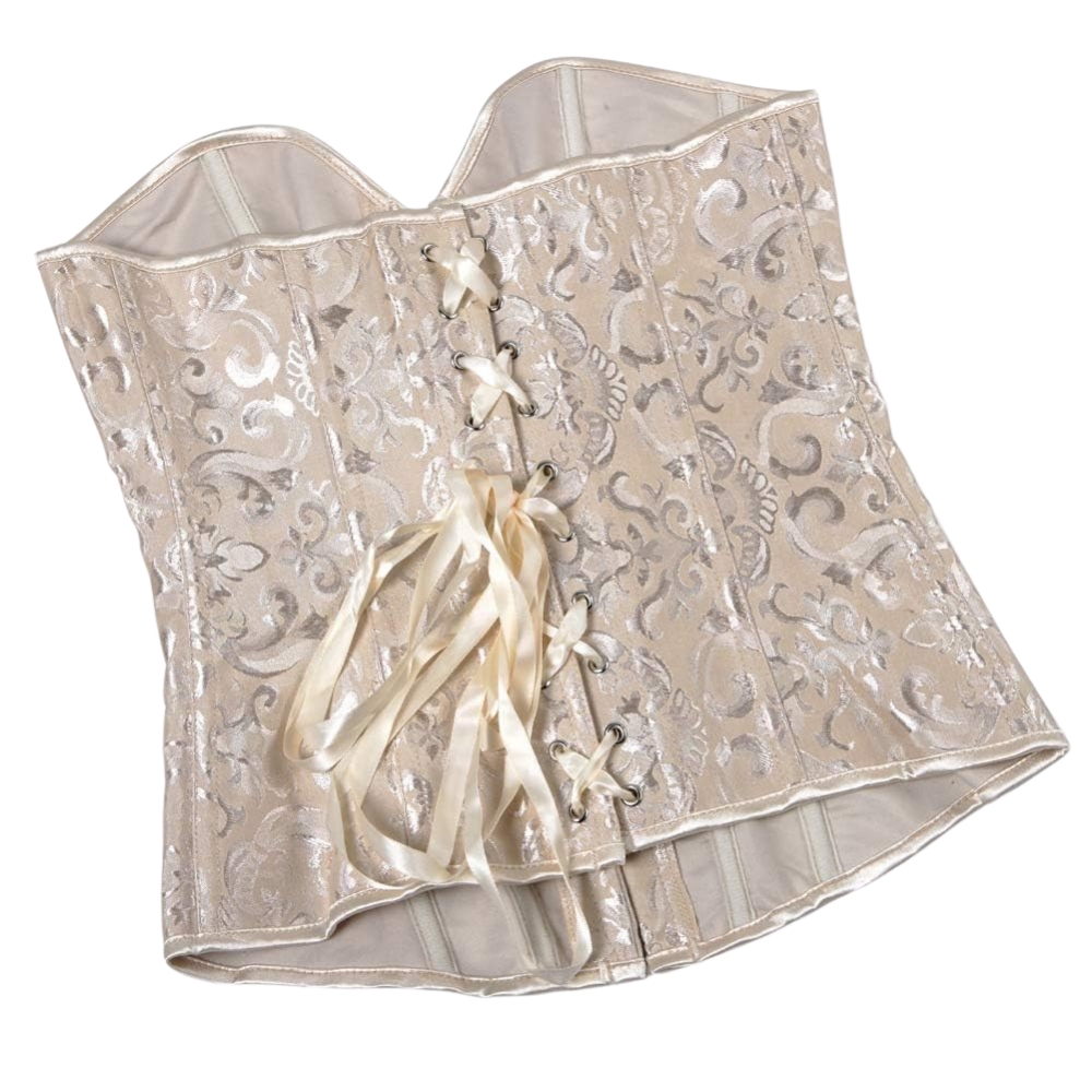 Plus Size Satin Overbust Corset Bustier Top