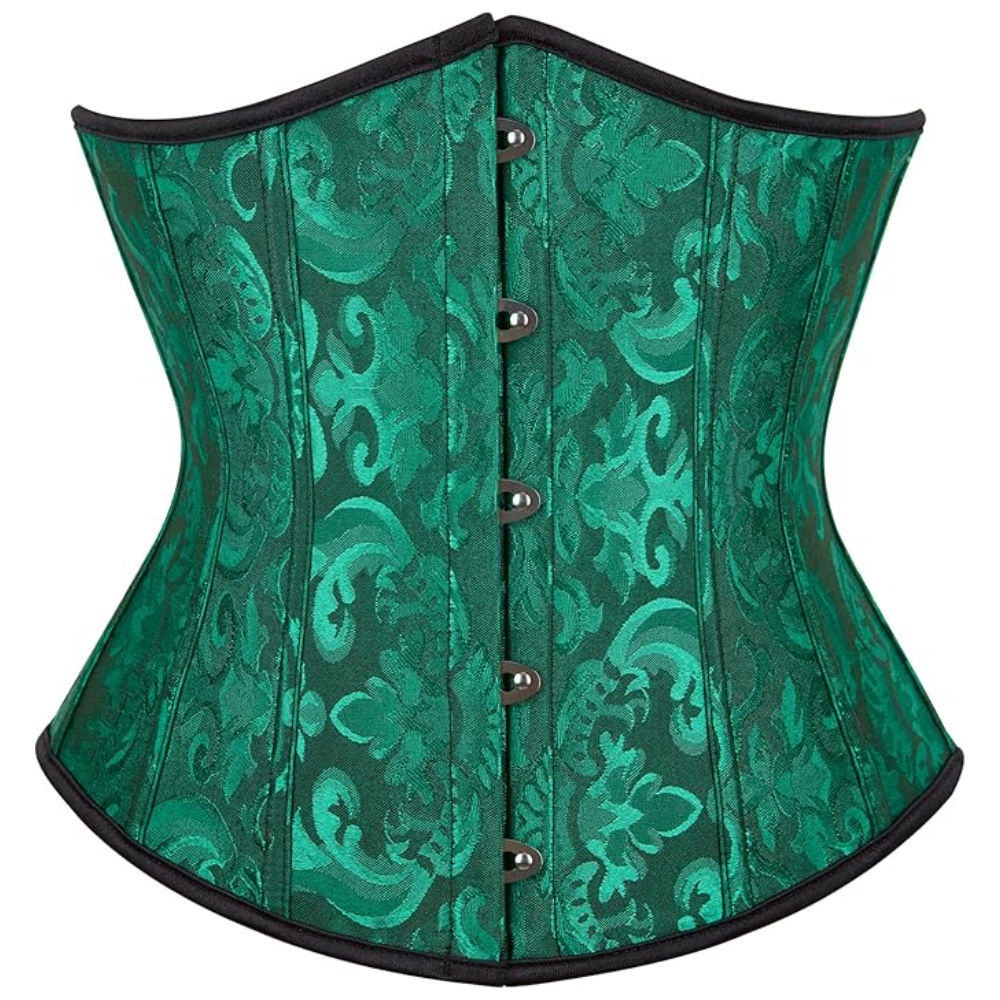 Brocade Underbust Boned Corset Belt For Women
