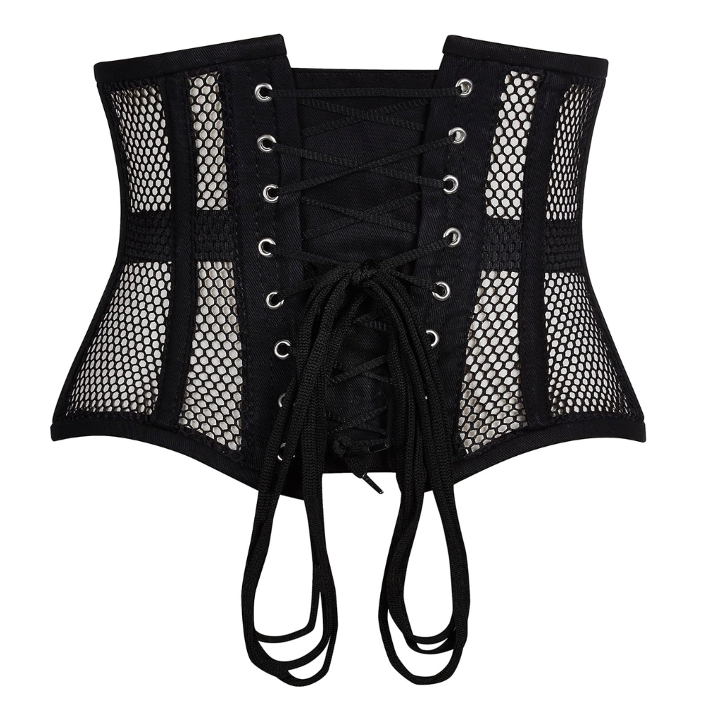 Heavy Duty Steel Boned Underbust Mesh Corset Cincher