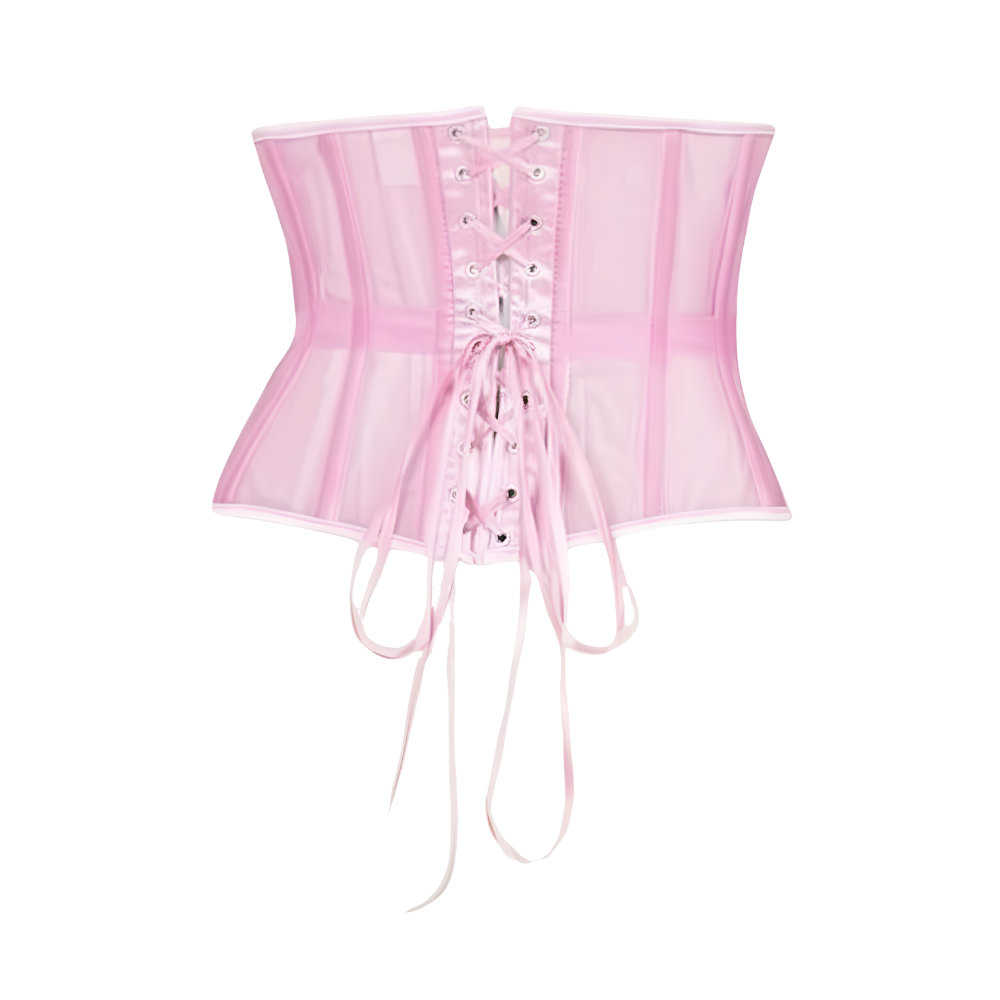 Mesh Lace Up Corset Belt For Women