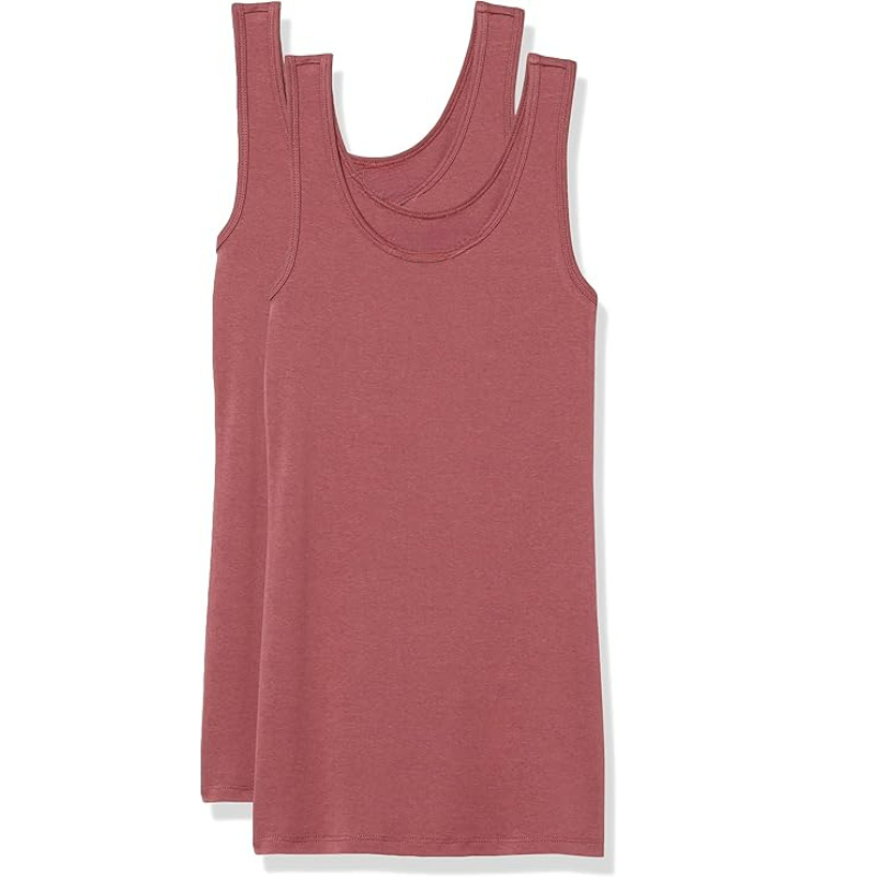 Slim Fit Tank Top With Ribbed Cotton Blend Pullover Pack of 2-Secret Slim Wear