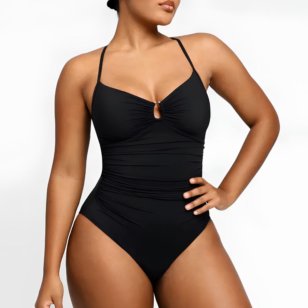 Smart Sculpt Shaping Swimsuit Ring Cut Out Slimming For Women