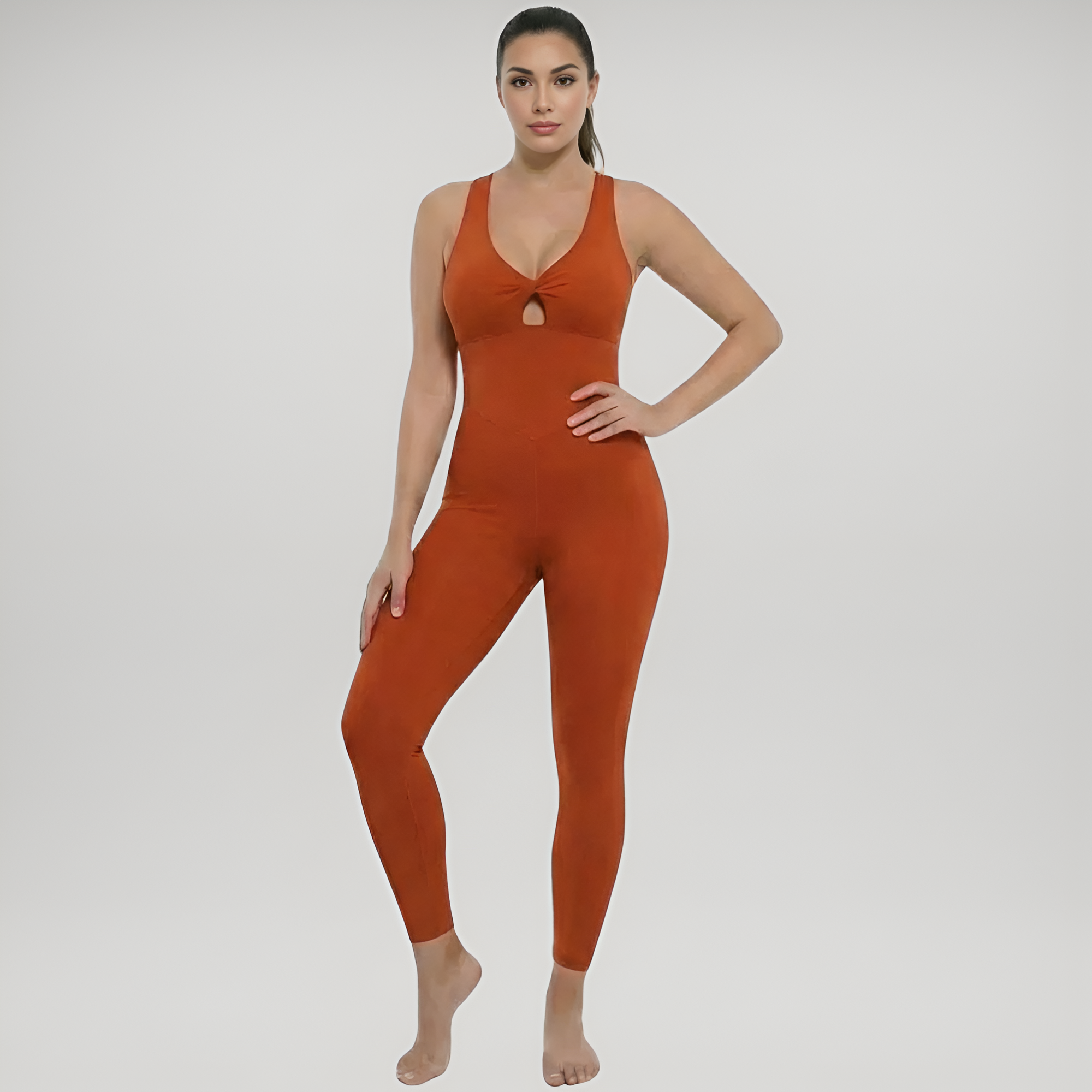 Deep V Sculpting Shapewear Jumpsuit For Women